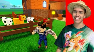 VIREI FAZENDEIRO POR 1 DIA NO ROBLOX 🌾Farmlands [upl. by Sol]