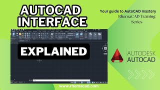 Part 2  AutoCAD Interface explained Ribbon Panels Toolbar Drawing Space Command line etc [upl. by Luwana]