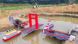 Construction of the Modern swing bridge construction [upl. by Dolf]