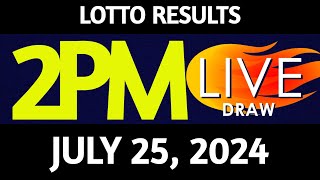 Lotto Result Today 200 pm draw July 25 2024 Thursday PCSO LIVE [upl. by Seagraves545]