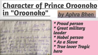 Character of Oroonoko in the novel quotOroonokoquot by Aphra Bhen l Role played by Oroonoko l [upl. by Enaled]