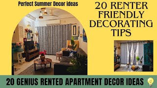 20 GENIUS RENTED APARTMENT Decor ideas💡l Summer Decor ideas you MUST TRY ☀️ [upl. by Ithnan576]