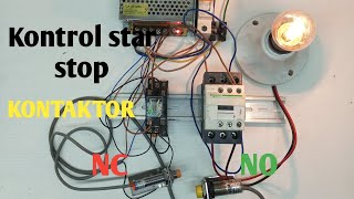 CONTROL KONTAKTOR MENGGUNAKAN PROXIMITY SENSOR NO DAN NC [upl. by Ardnohsal]