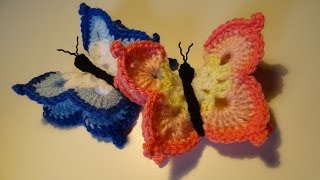 Crochet Butterfly  Vlinder haken [upl. by Bevus]