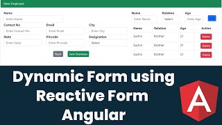 Dynamic Form using Reactive Form Angular  angular tutorial  angular tutorial for beginners [upl. by Oregolac826]