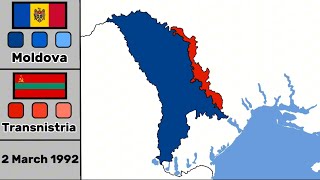 Transnistrian War  Every Day War Mapping [upl. by Nickelsen823]