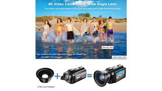 rosdeca 4k camcorder4k camcorder video camera rosdeca ultra hd 480mp [upl. by Yenoh958]