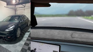 Model 3 amp Y Alcantara Dashboard Deck cover from Hansshow [upl. by Assyral926]