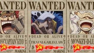 ten Bounties for the Worst Generation Captains in One Piece [upl. by Atilam164]