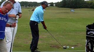 Jeev Milkha Singh practicing driverMOV [upl. by Olegna806]