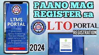 Paano mag register sa LTO PORTAL online 2024  LTO online registration [upl. by Bebe]