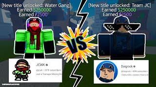 JCWK VS Daigrock Exclusive Custom Youtuber Title 1V1 Blox Fruits Update 20 [upl. by Ann-Marie]