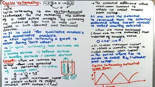 Part12 Voltammetry  Cyclic Voltammetry  cyclicvoltametry [upl. by Hsur]