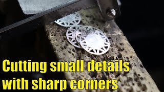 Cutting small and crisp corners with a jeweler saw [upl. by Jenilee]