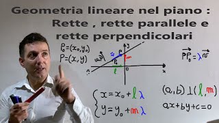 Geometria nel piano  Equazione della retta Rette parallele e perpendicolari Teoria ed esercizi [upl. by Premer]