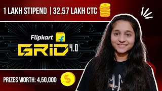 Flipkart Grid 40  Batch 2023  24  25  1 lakh Stipend  3257 CTC  Apply Now [upl. by Eibot634]