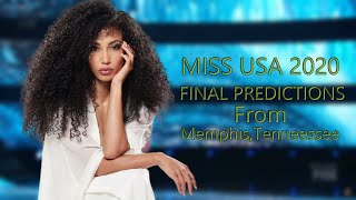 Miss USA 2020  Final Predictions ✨👑 [upl. by Penni]