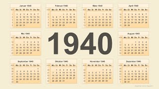 Kalender 1940 [upl. by Poler25]