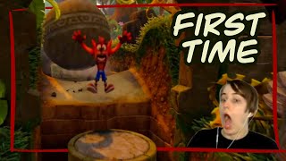 First Time Playing Crash Bandicoot  Nsane Trilogy [upl. by Alliuqa]