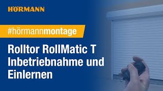 Garagentor mit mechanischer Endlage RollMatic T Inbetriebnahme und Einlernen des Antriebs  Hörmann [upl. by Ettenim573]