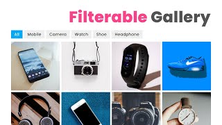 How To Create a Portfolio Filter Gallery using HTML CSS amp jQuery  Filterable Image Gallery [upl. by Luigi]