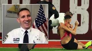 Deputy tackles streaker at Super Bowl [upl. by Adleme]