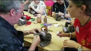 Teddy Station Steve makes Steiff Workshop bear 2016 [upl. by Yuh284]