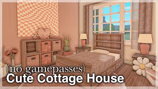 Bloxburg  Cute Cottage House Speedbuild interior  full tour [upl. by Nirda]