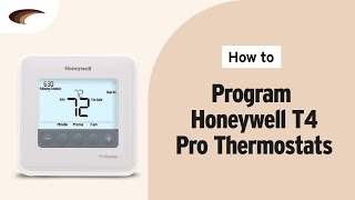 How to Program Honeywell T4 Pro thermostats [upl. by Ydnes]