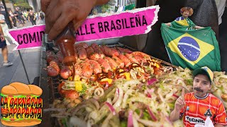 Comiendo COMIDA CALLEJERA en las calles de Sao Paulo  La garnacha que apapacha [upl. by Eornom]