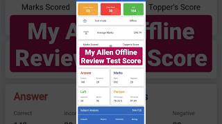 Allen Achiever Test Score😕neet2023 aiims allen [upl. by Nothsa]