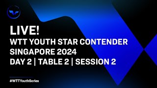 LIVE  T2  Day 2  WTT Youth Star Contender Singapore 2024  Session 2 [upl. by Alessig]