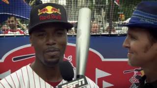 Longest batted ball attempt  Jimmy Rollins  Red Bull Ball Park Cranks [upl. by Drofnas]