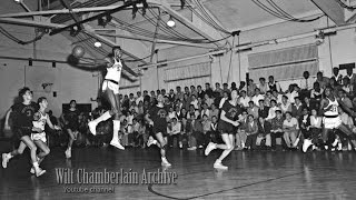 17 year old Wilt Chamberlain CATCHES a shot and runs the fast break [upl. by Bekah422]