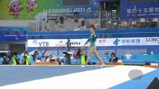 MUSTAFINA Aliya RUS – 2014 Artistic Worlds Nanning CHN – Qualifications Floor [upl. by Nadroj]