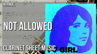 Clarinet Sheet Music How to play Not Allowed by TV Girl [upl. by Ahsart]