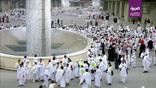 Hajj pilgrims symbolically ‘stone devil’ in last major ritual [upl. by Gefen]