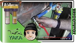 58 ⏩ fixation robinet vanne murale et Raccord tube PER avec filasse téflon [upl. by Aettam531]