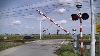 Spoorwegovergang Spławie PL  Railroad crossing  Przejazd kolejowy [upl. by Emixam]