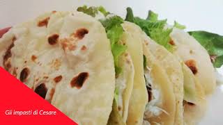 PIADINA CON SOLO 2 INGREDIENTI  Ricetta [upl. by Levy]