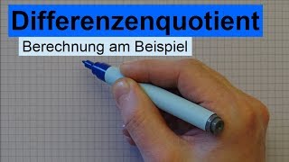 Differenzenquotient berechnen am Beispiel [upl. by Negah]