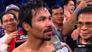 Manny Pacquiao Postfight Interview Hes going to fight me [upl. by Enylrac]