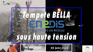 Tempête BELLA ENEDIS sous HAUTE TENSION [upl. by Dlonyar]