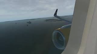 XP11 Icelandair 757200 Wingview Landing in Boston [upl. by Ellerud600]