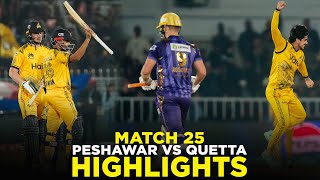 PSL 9  Full Highlights  Peshawar Zalmi vs Quetta Gladiators  Match 25  M2A1A [upl. by Frodine]