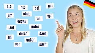 ALLE Präpositionen Nominativ Akkusativ Dativ Genitiv │Deutsch lernen [upl. by Sirret408]