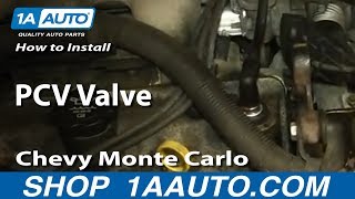 How to Replace PCV Valve 9505 Chevy Monte Carlo [upl. by Rimaa]