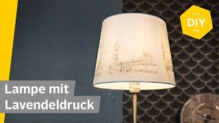 DIY Lampenschirm mit Lavendeldruck verschönern  Roombeez – powered by OTTO [upl. by Nalek338]