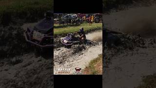 Outlander on 40s in the big tire hole mudding racing wildman letsgo stretchedcanam mudatv [upl. by Hort473]