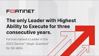 Fortinet Recognized as a Leader in the 2023 Gartner® Magic Quadrant™ for SDWAN  Fortinet [upl. by Ydda]